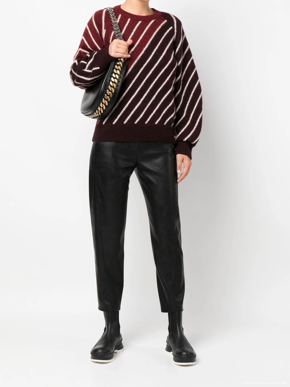 Cheap diagonal-stripe Stella Women McCartney jumper 0815